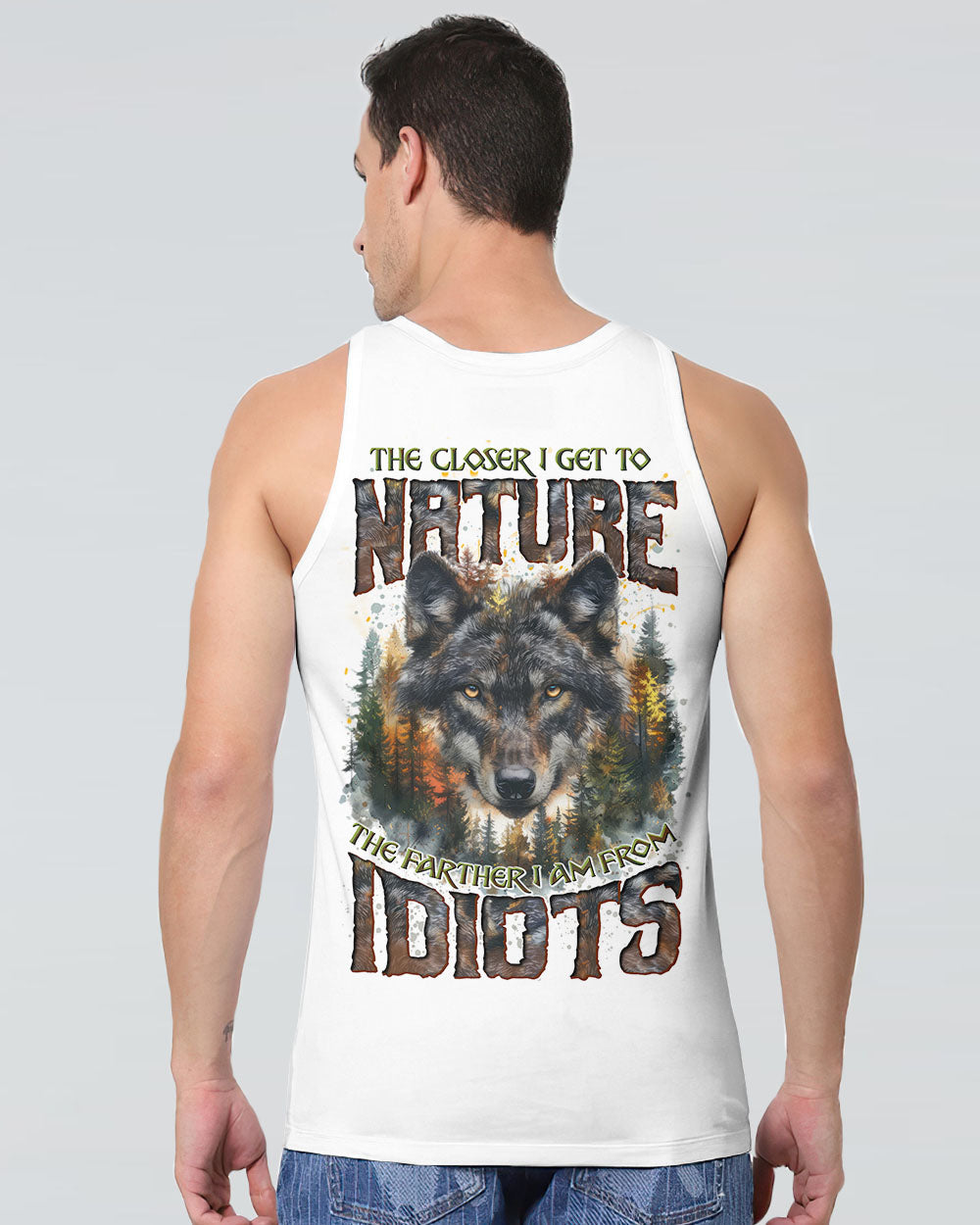 THE CLOSER I GET TO NATURE WOLF ALL OVER PRINT - TYTD1109241