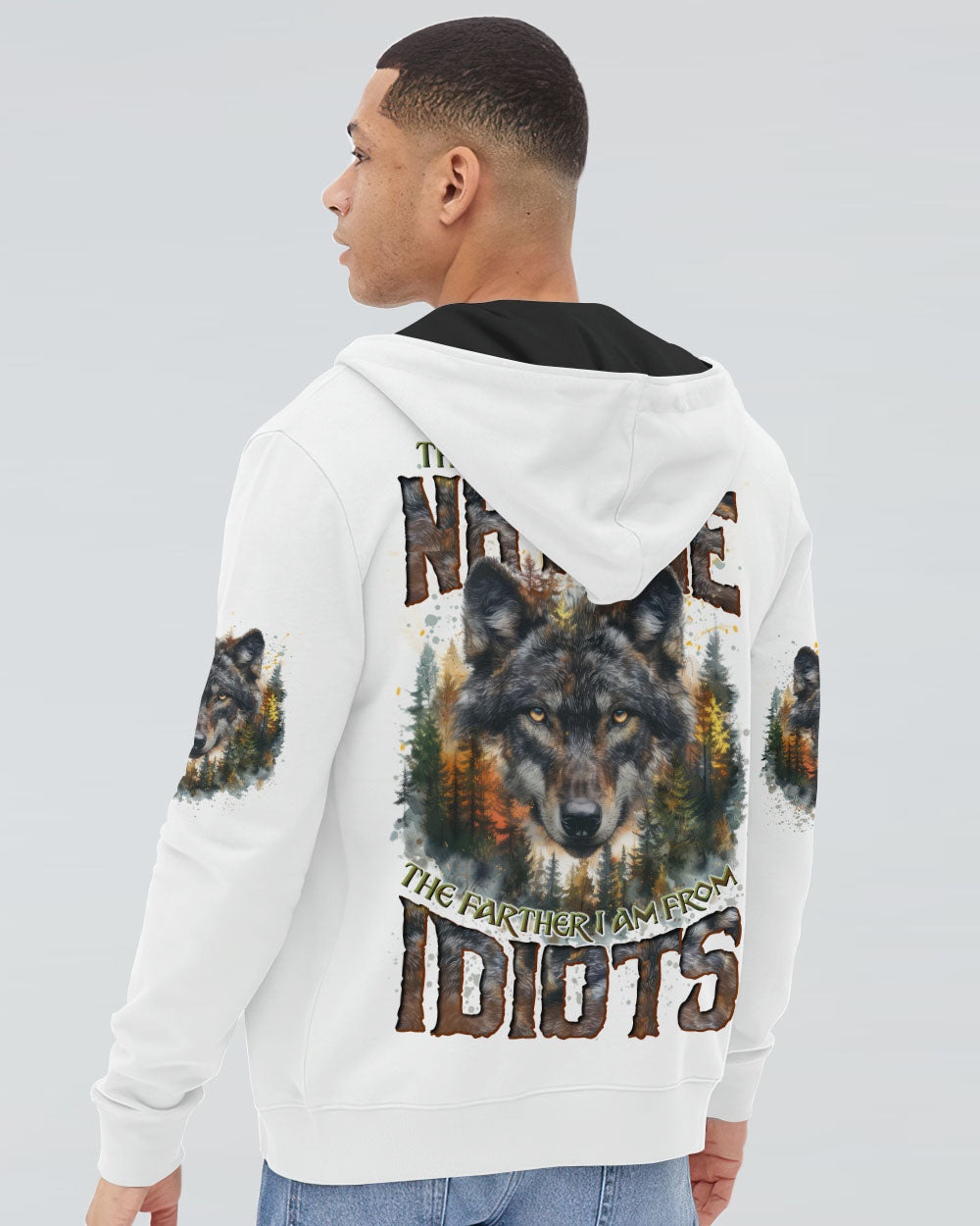 THE CLOSER I GET TO NATURE WOLF ALL OVER PRINT - TYTD1109241