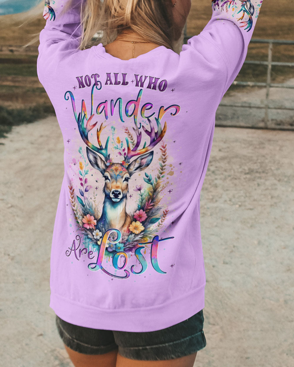 NOT ALL WHO WANDER ARE LOST DEER ALL OVER PRINT - TYTD1410243