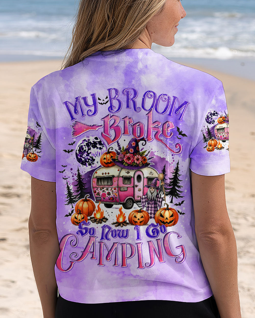 MY BROOM BROKE SO NOW HALLOWEEN CAMPING ALL OVER PRINT - TYTD2008244