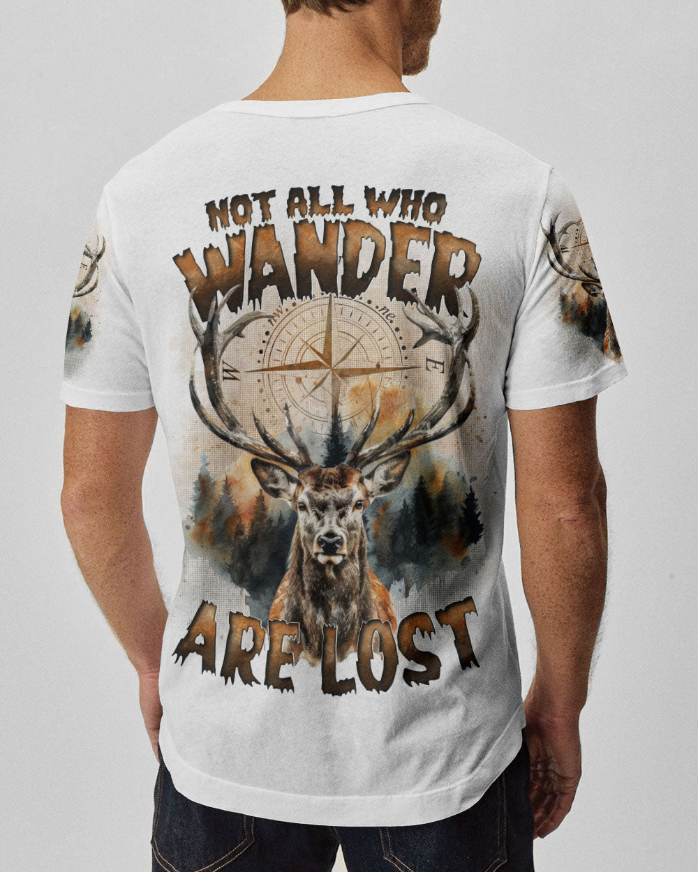 NOT ALL WHO WANDER ARE LOST DEER ALL OVER PRINT - TYTD2210244