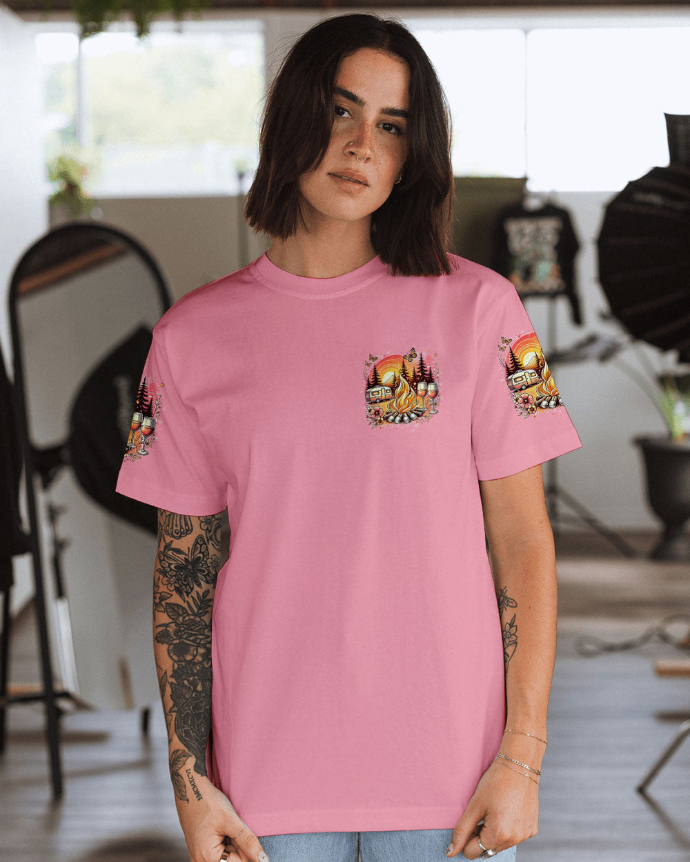 CAMPING WHERE FRIENDS AND MARSHMALLOWS GET TOASTED ALL OVER PRINT - TYTD2406241