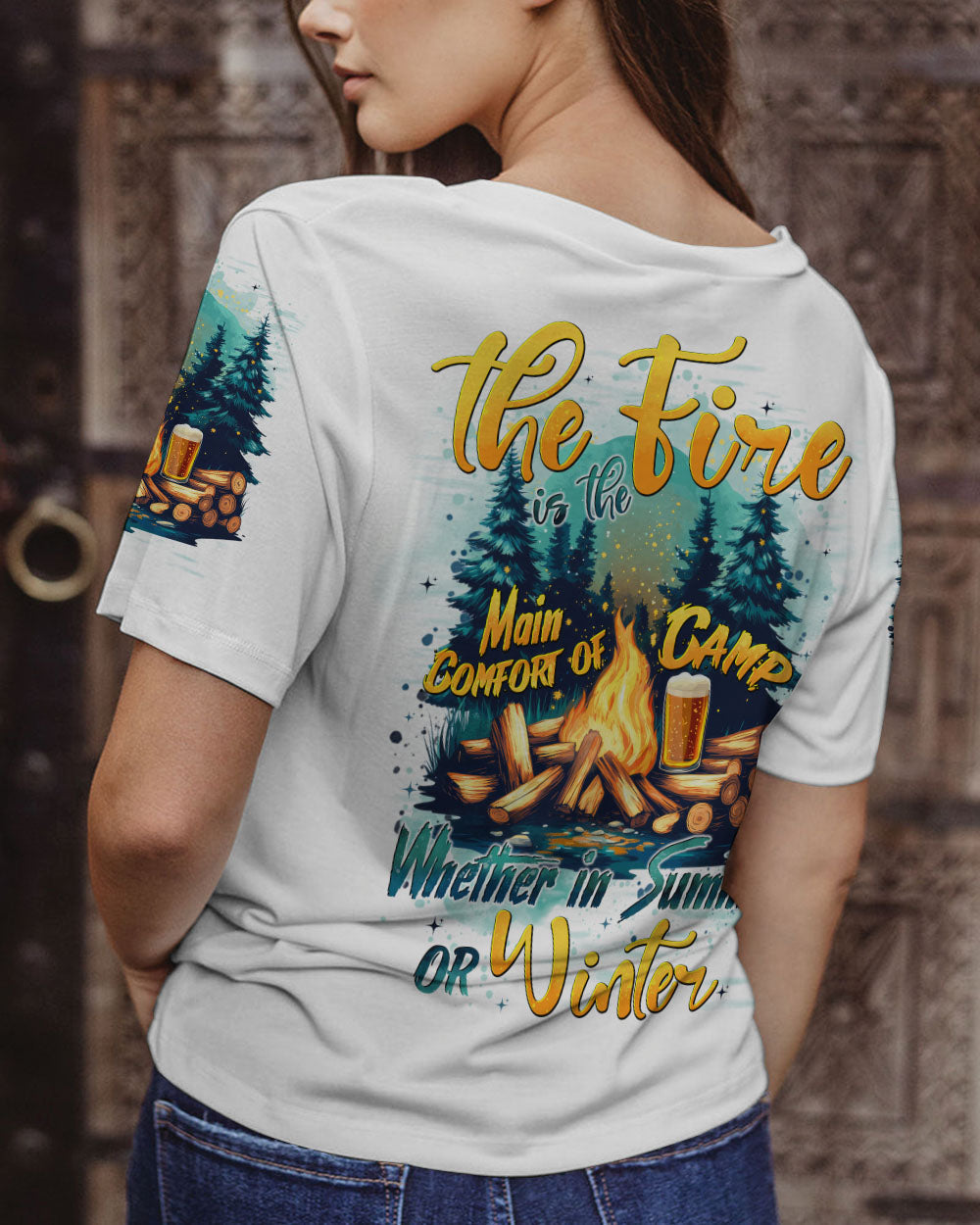 THE FIRE IS THE MAIN COMFORT OF CAMP ALL OVER PRINT - TYTD2506253