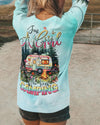 JUST A GIRL WHO LOVES CAMPING ALL OVER PRINT - TYTD2708241
