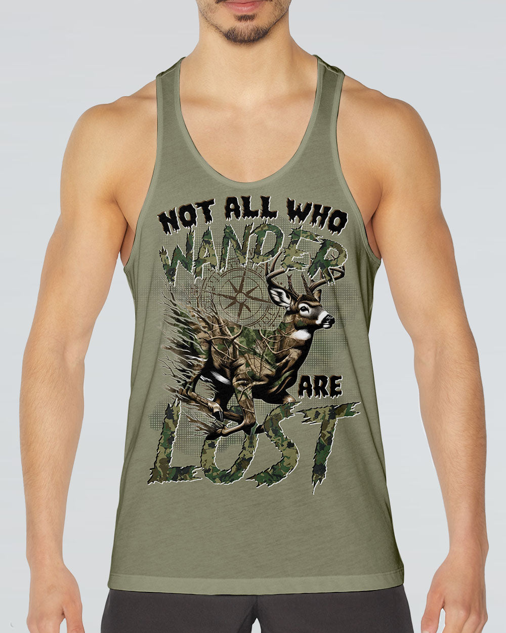 NOT ALL WHO WANDER ARE LOST DEER HUNTING CAMO ALL OVER PRINT - TYTD2911244