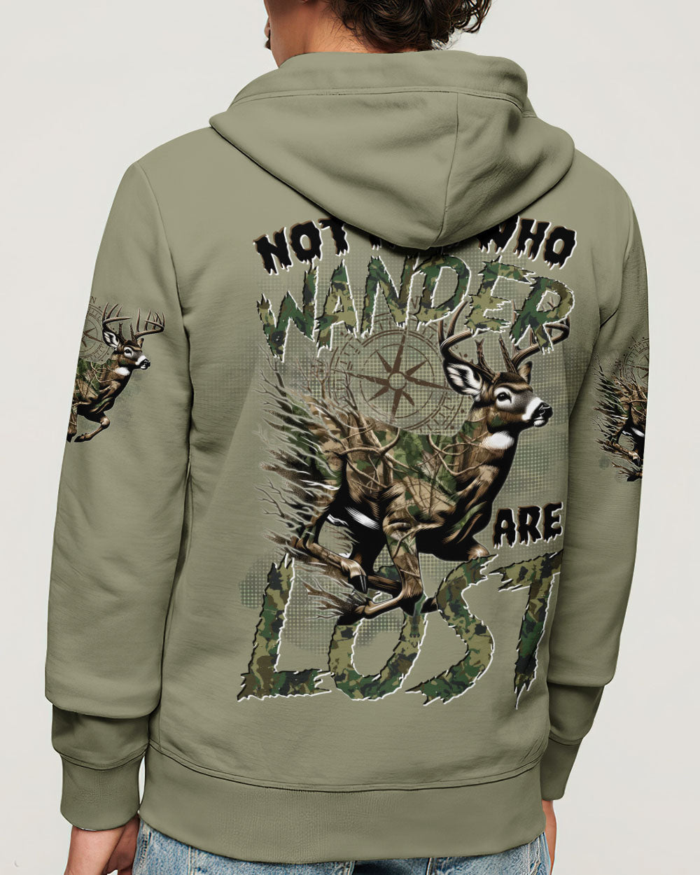 NOT ALL WHO WANDER ARE LOST DEER HUNTING CAMO ALL OVER PRINT - TYTD2911244