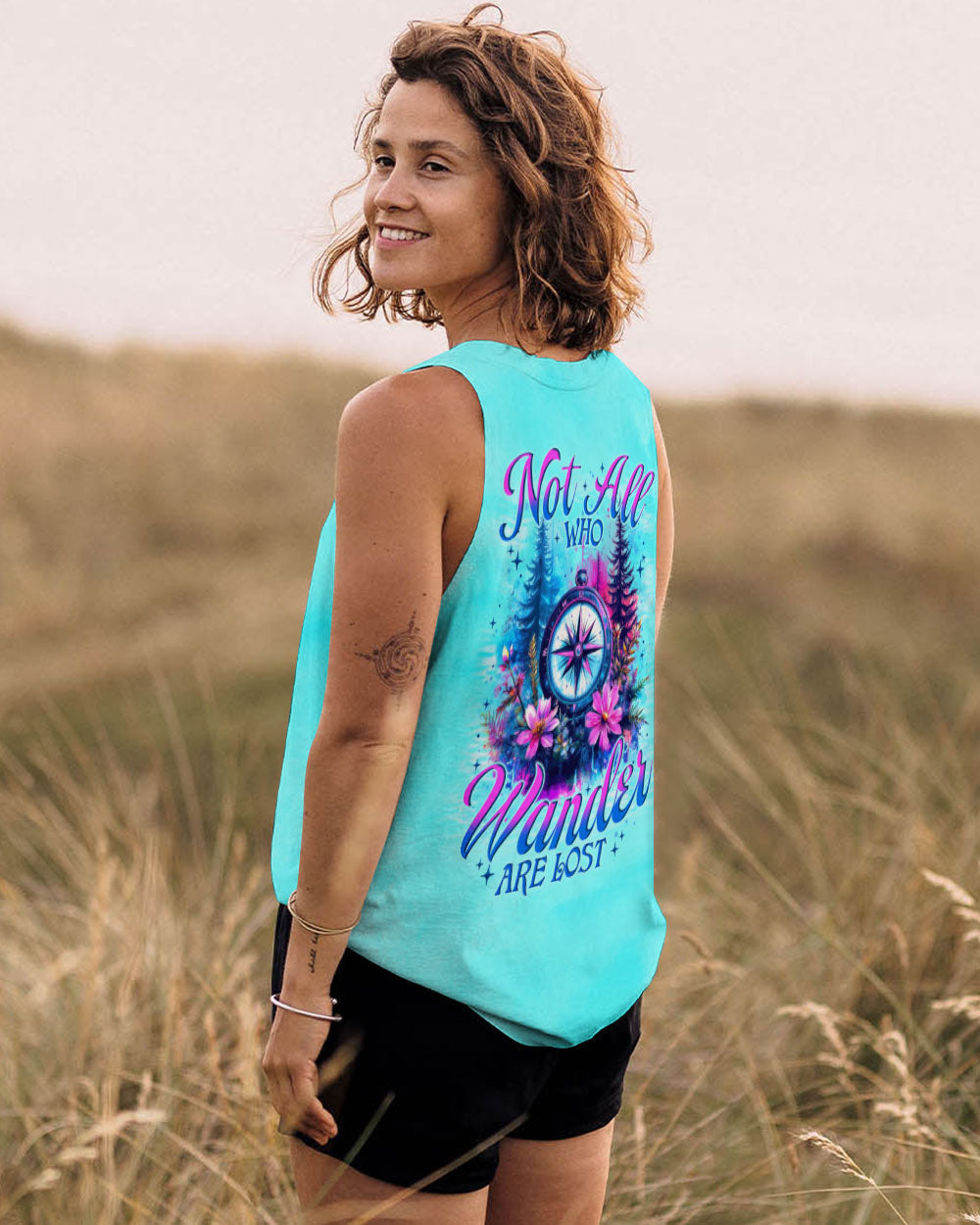 NOT ALL WHO WANDER ARE LOST COMPASS ALL OVER PRINT - TYTM0107252