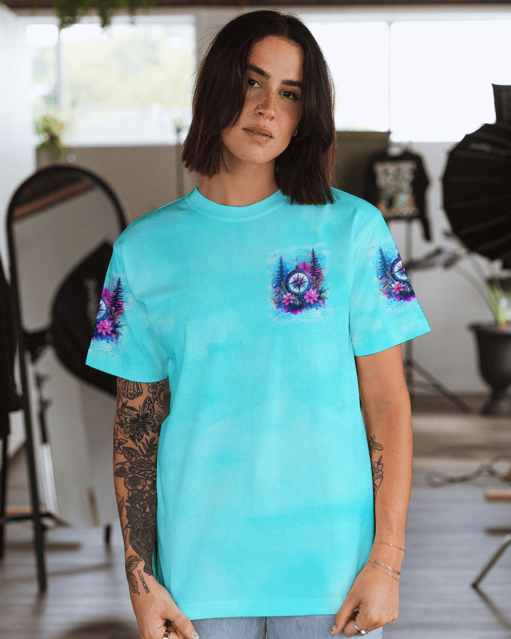 NOT ALL WHO WANDER ARE LOST COMPASS ALL OVER PRINT - TYTM0107252