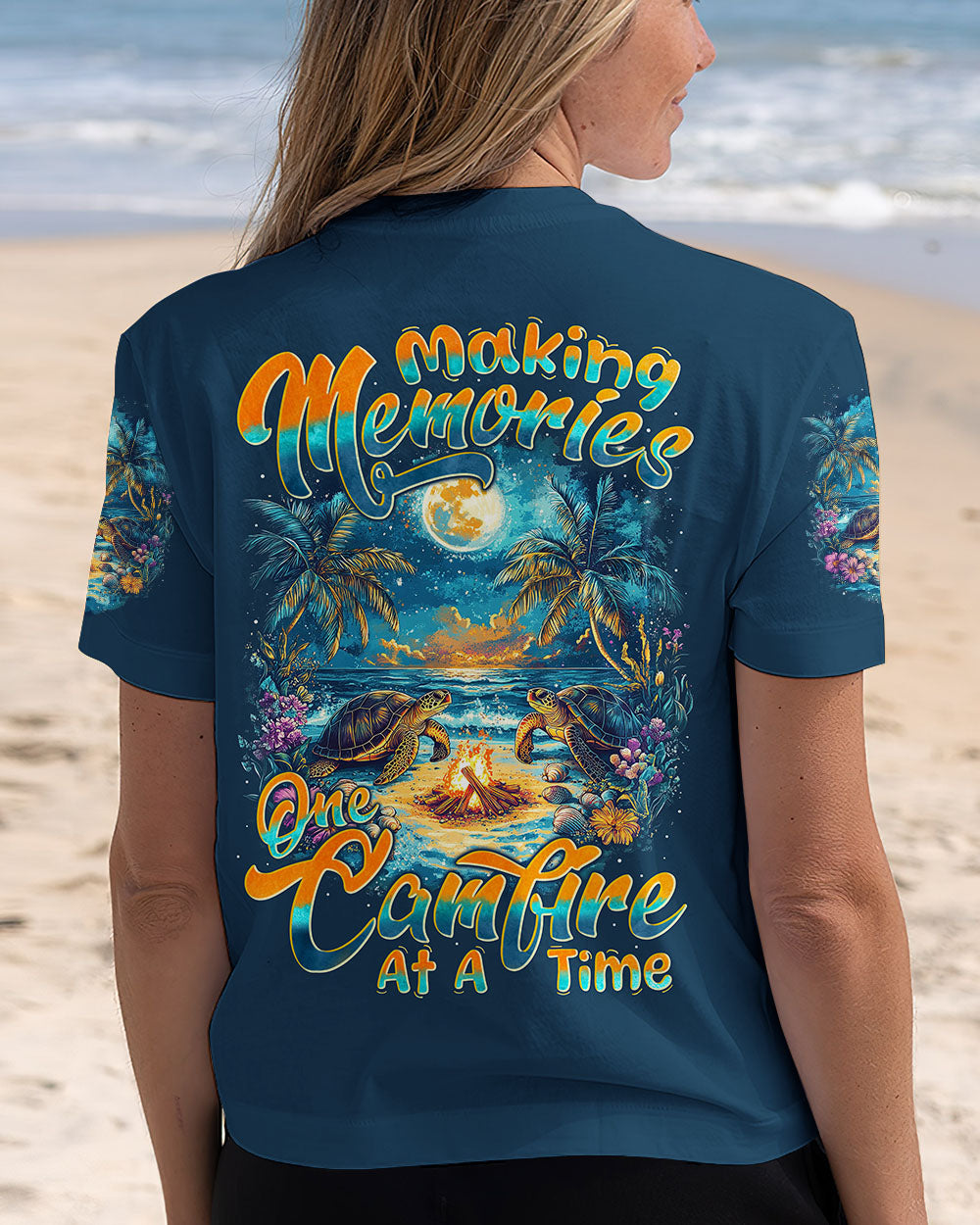 MAKING MEMORIES ONE CAMPFIRE AT A TIME TURTLE ALL OVER PRINT - TYTM0312242