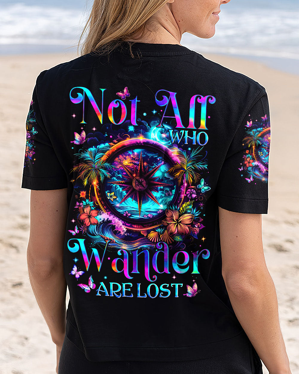 NOT ALL WHO WANDER ARE LOST COMPASS ALL OVER PRINT - TYTM0404253