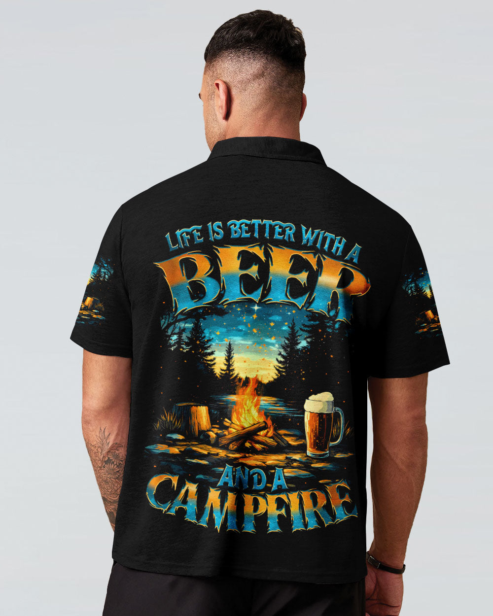 LIFE IS BETTER WITH A BEER AND A CAMPFIRE ALL OVER PRINT - TYTM0406253