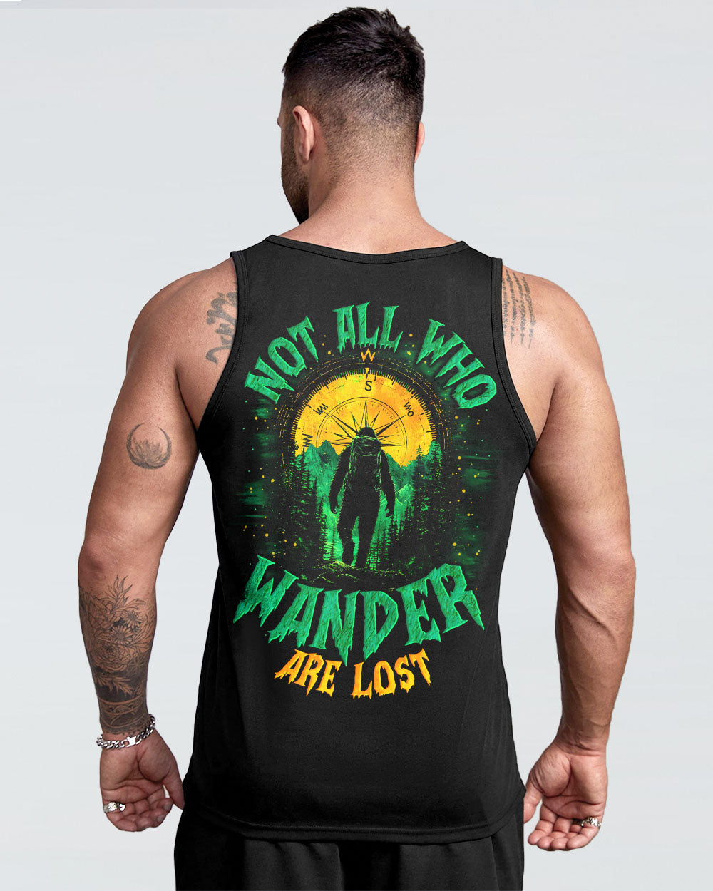 NOT ALL WHO WANDER ARE LOST BIGFOOT ALL OVER PRINT - TYTM0702253