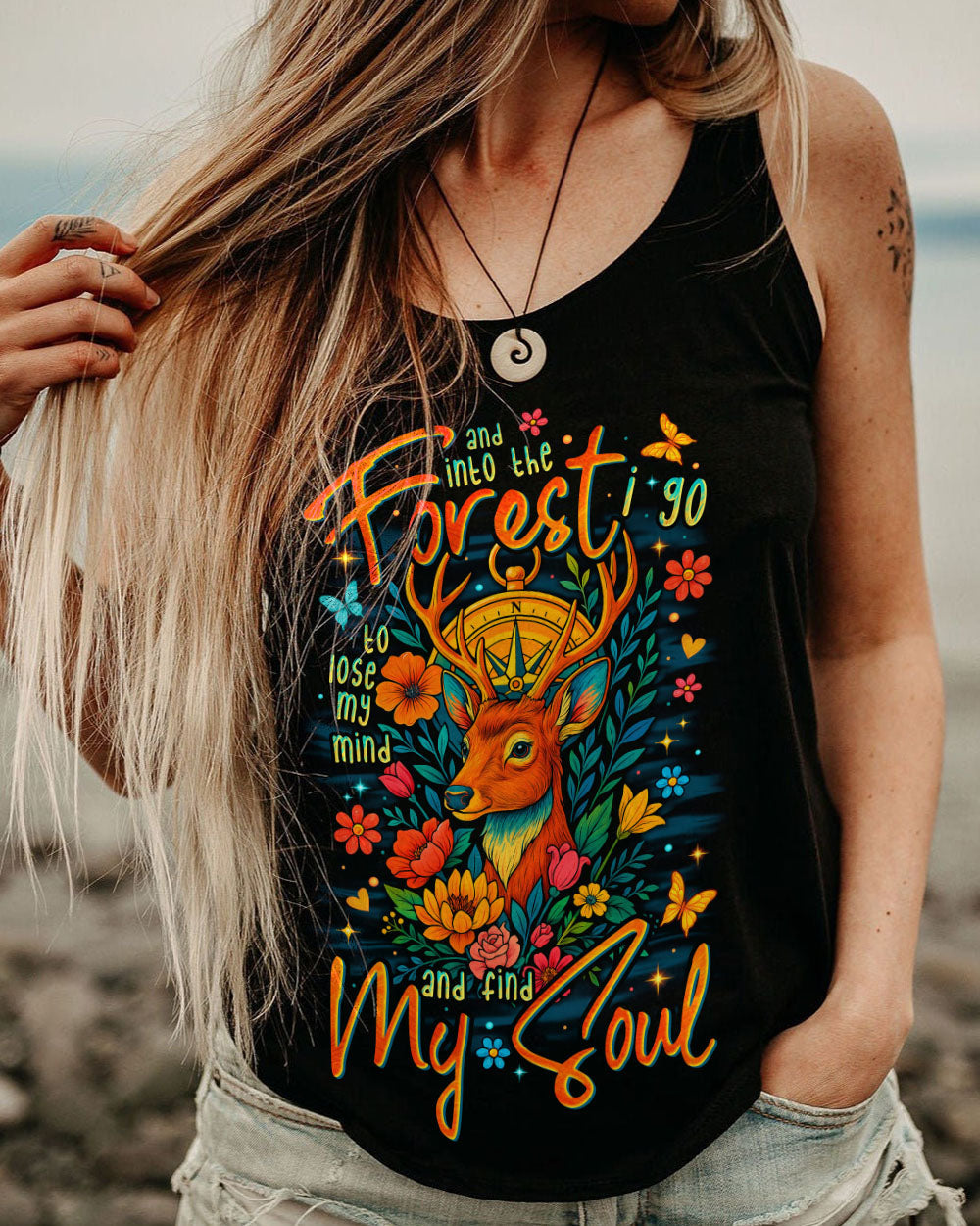 AND INTO THE FOREST I GO DEER ALL OVER PRINT - TYTM0807252