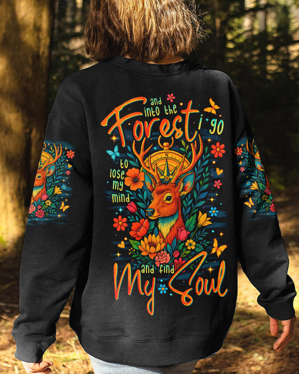 AND INTO THE FOREST I GO DEER ALL OVER PRINT - TYTM0807252