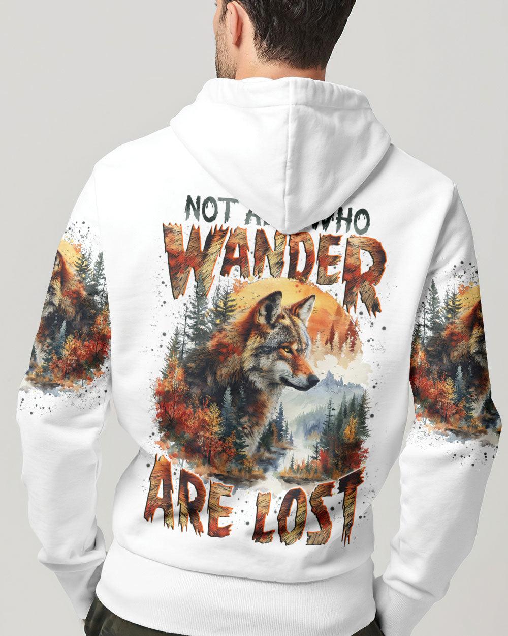 NOT ALL WHO WANDER ARE LOST WOLF ALL OVER PRINT - TYTM0909241