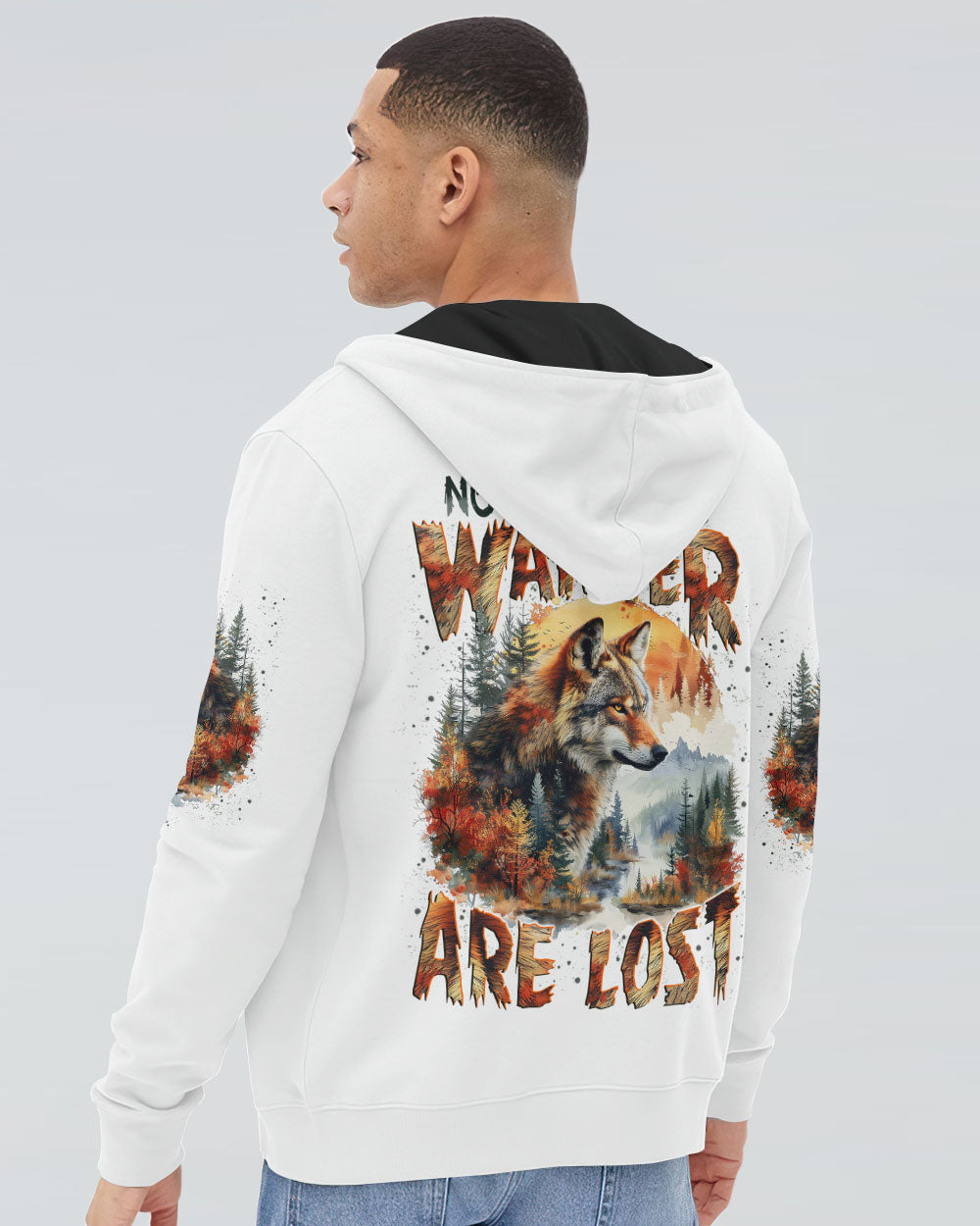 NOT ALL WHO WANDER ARE LOST WOLF ALL OVER PRINT - TYTM0909241