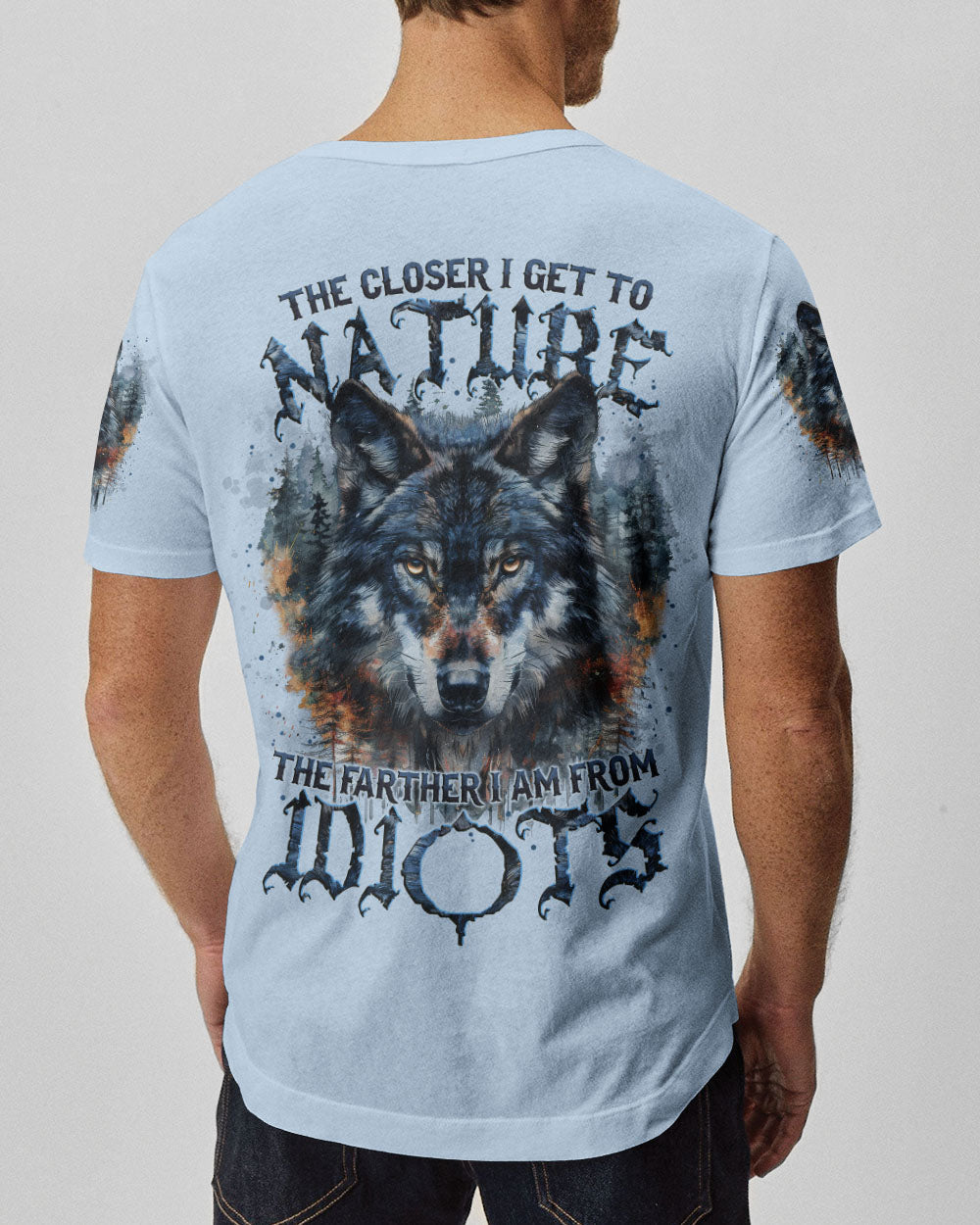 THE CLOSER I GET TO NATURE WOLF ALL OVER PRINT - TYTM0909242