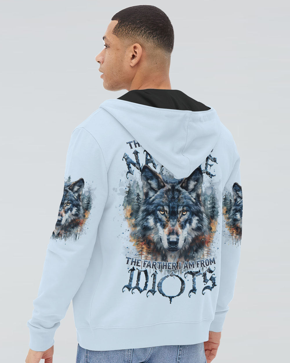 THE CLOSER I GET TO NATURE WOLF ALL OVER PRINT - TYTM0909242