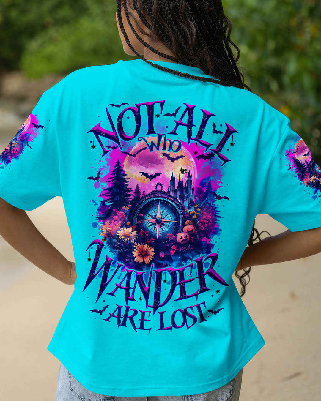 NOT ALL WHO WANDER ARE LOST COMPASS HALLOWEEN ALL OVER PRINT - TYTM1007254