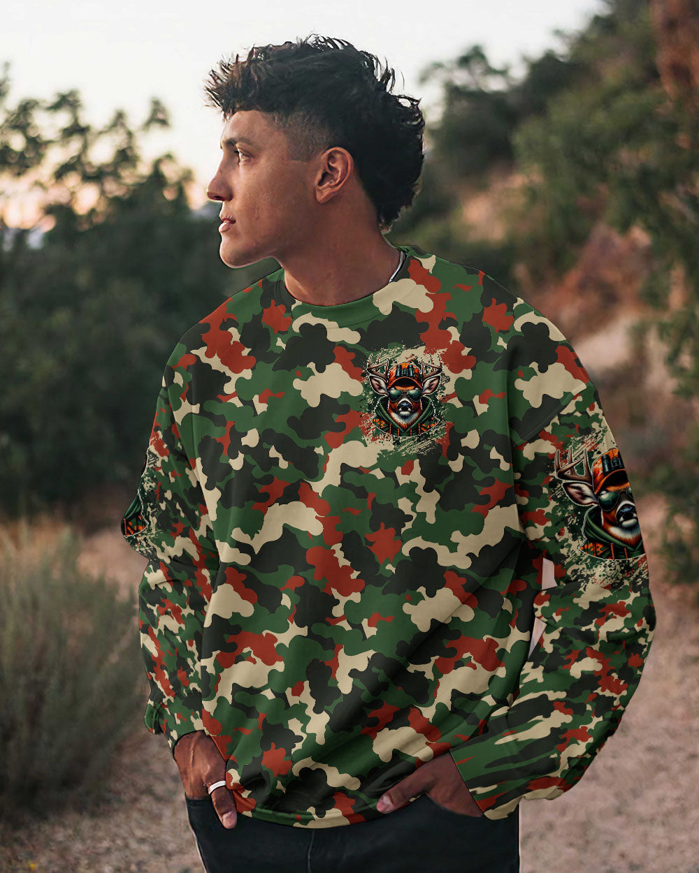 BORN TO HUNT DEER CAMO ALL OVER PRINT - TYTM1107253