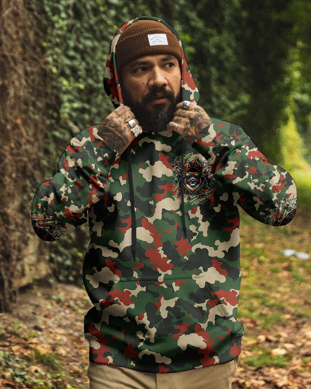BORN TO HUNT DEER CAMO ALL OVER PRINT - TYTM1107253