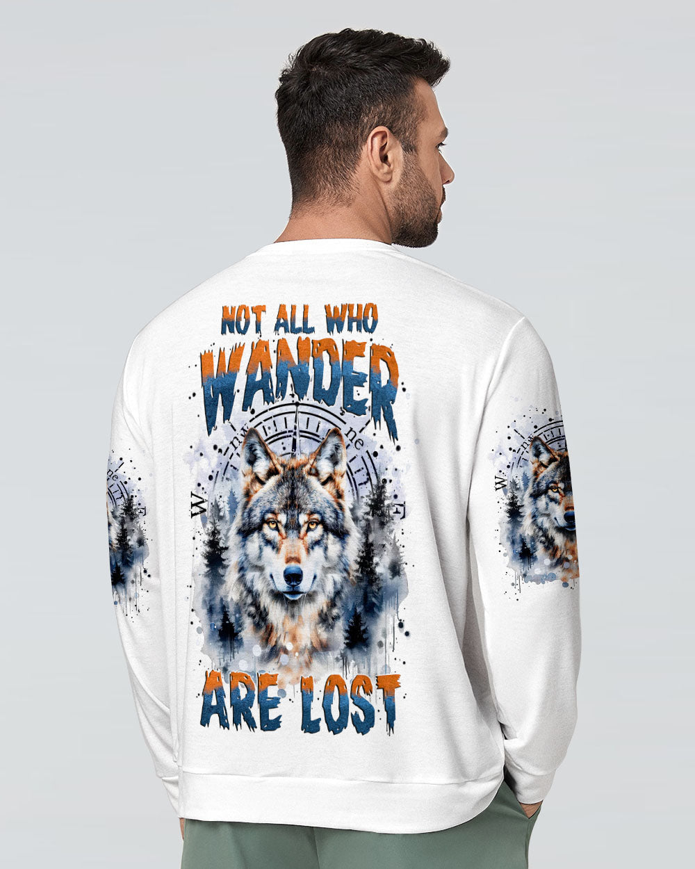NOT ALL WHO WANDER ARE LOST WOLF ALL OVER PRINT - TYTM1111244