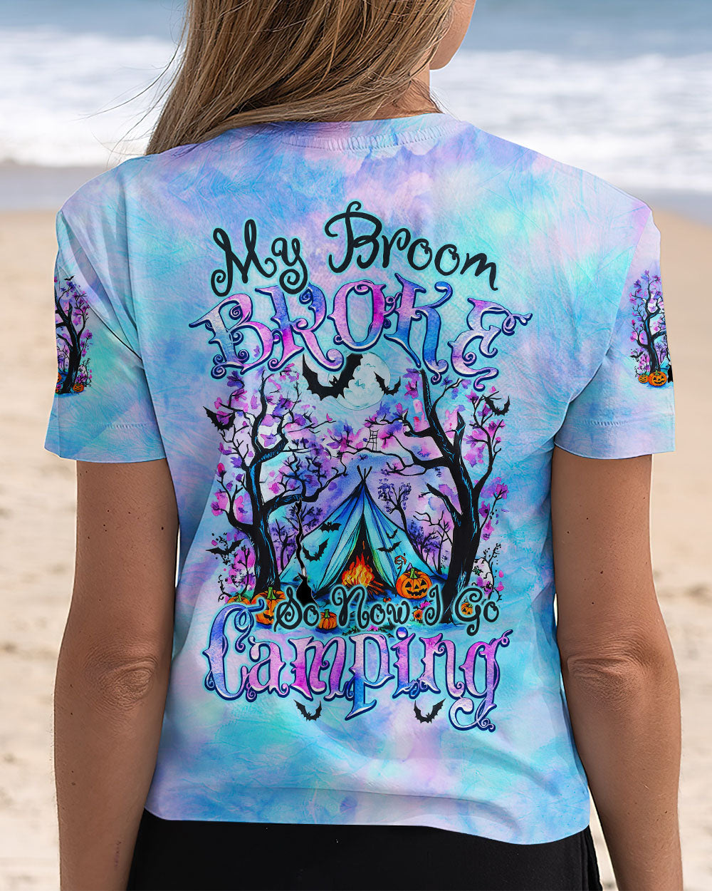 MY BROOM BROKE SO NOW I GO CAMPING HALLOWEEN ALL OVER PRINT - TYTM1408243