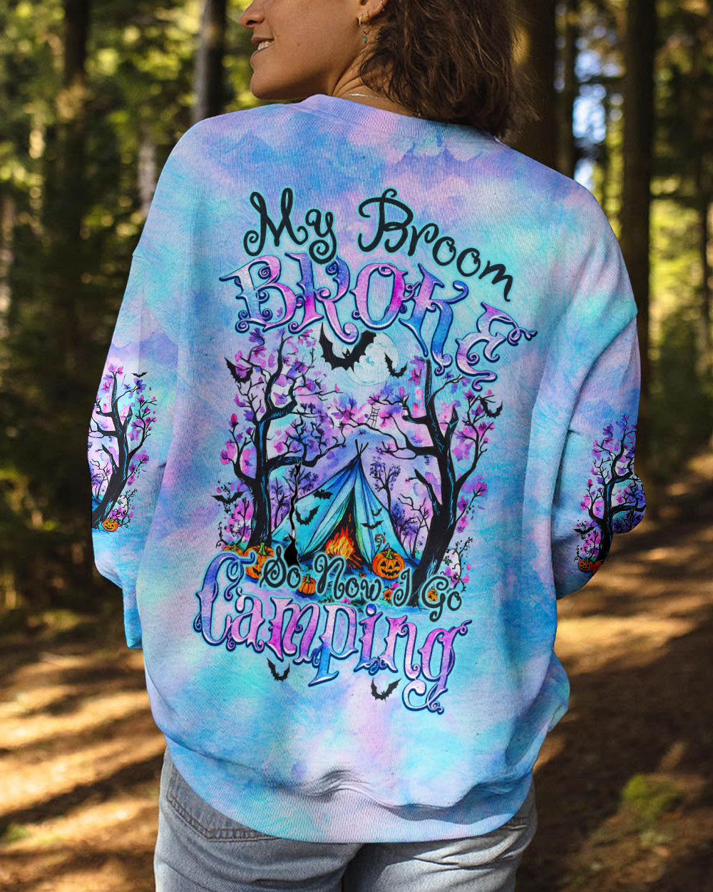 MY BROOM BROKE SO NOW I GO CAMPING HALLOWEEN ALL OVER PRINT - TYTM1408243