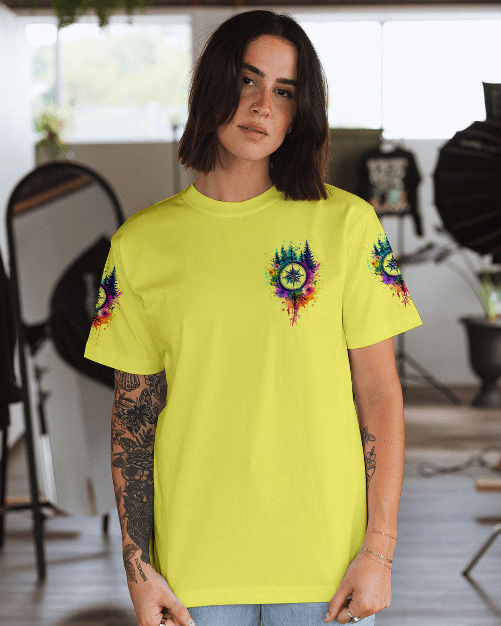 NOT ALL WHO WANDER ARE LOST COMPASS ALL OVER PRINT - TYTM1606254