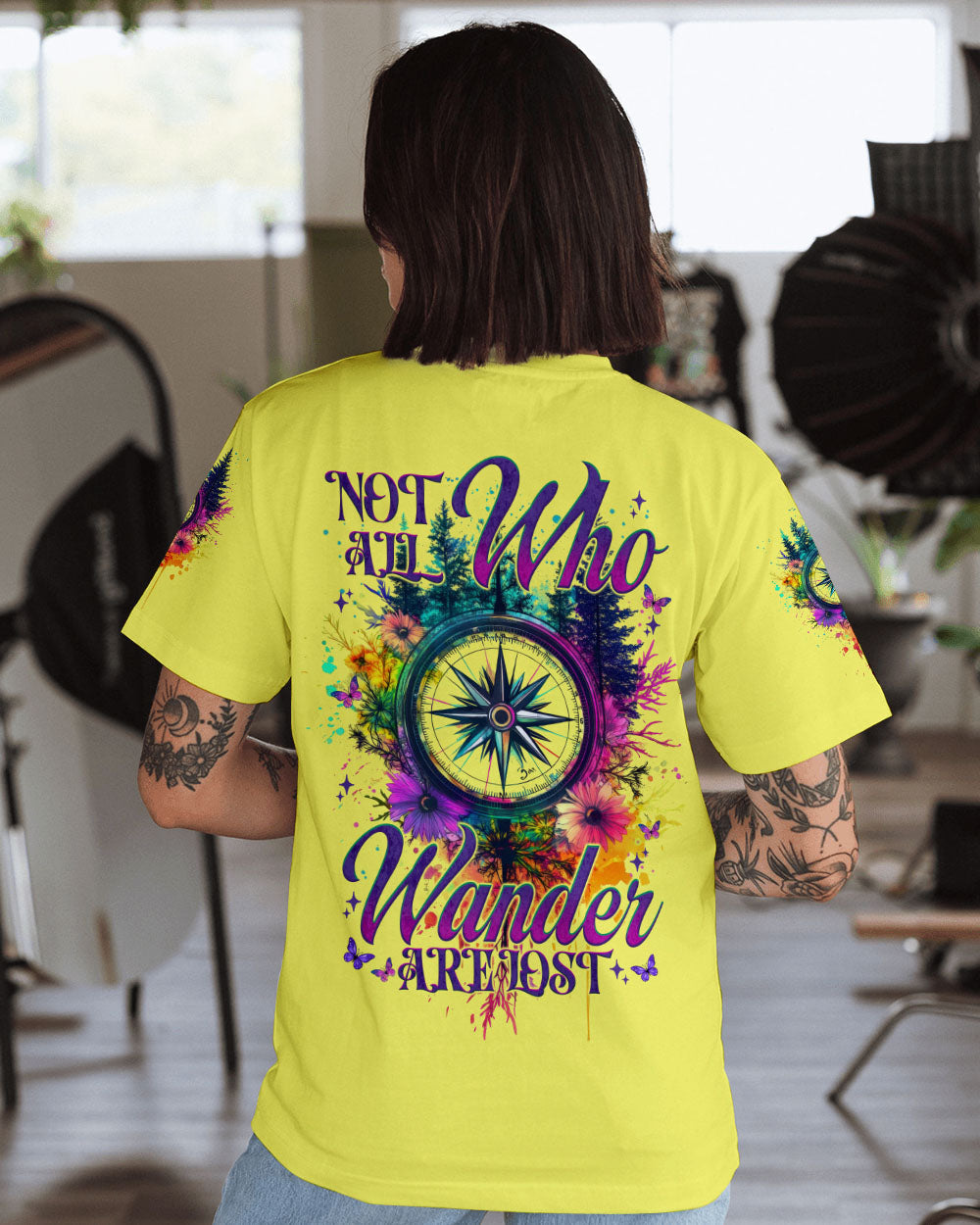 NOT ALL WHO WANDER ARE LOST COMPASS ALL OVER PRINT - TYTM1606254