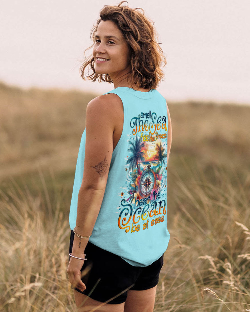 SMELL THE SEA FEEL THE BREEZE COMPASS ALL OVER PRINT - TYTM1612244