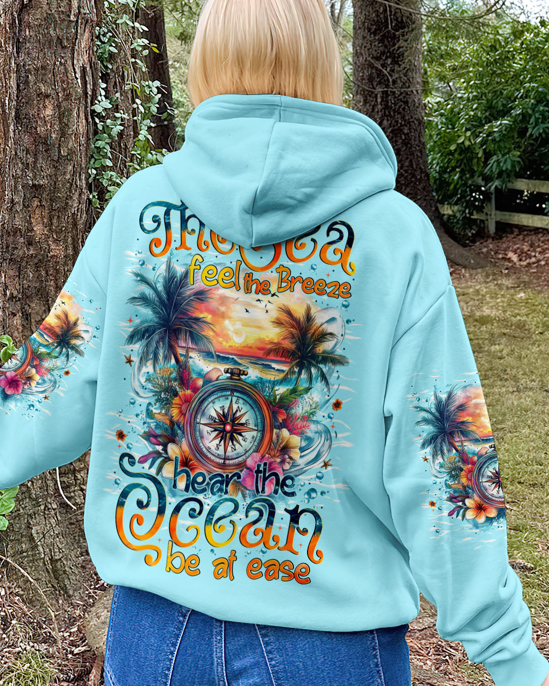 SMELL THE SEA FEEL THE BREEZE COMPASS ALL OVER PRINT - TYTM1612244