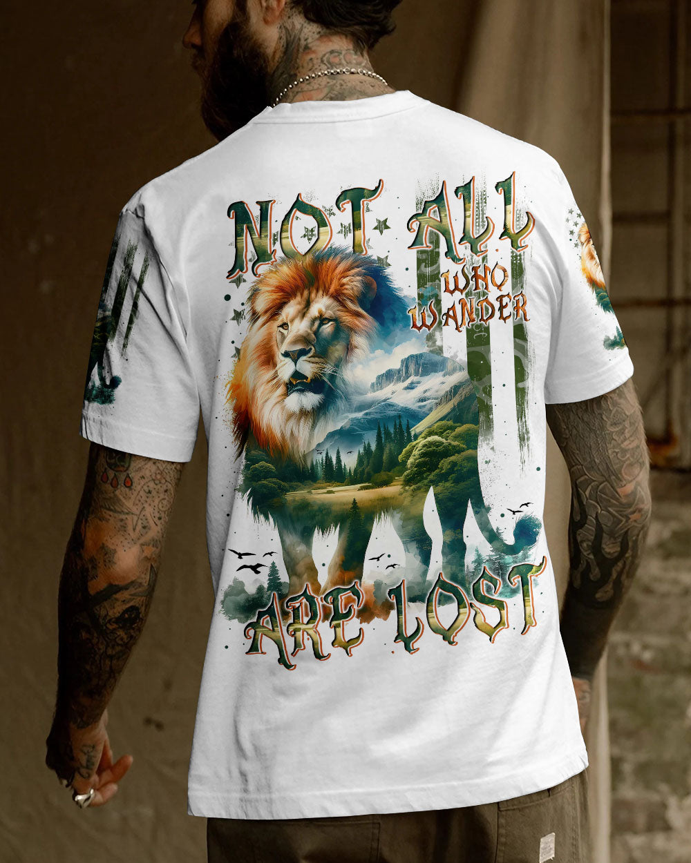 NOT ALL WHO WANDER ARE LOST LION ALL OVER PRINT - TYTM1809243