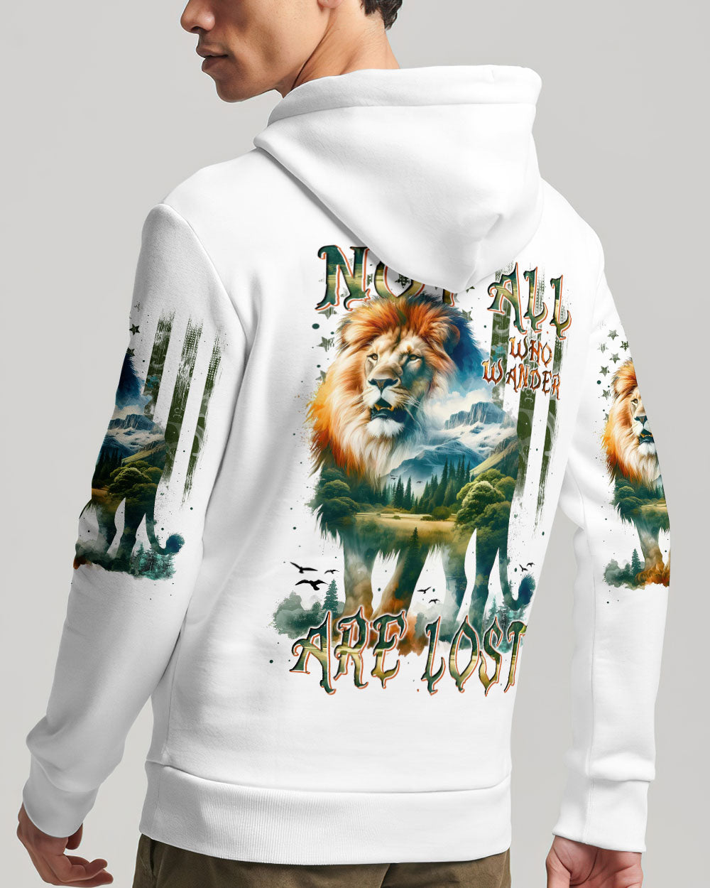 NOT ALL WHO WANDER ARE LOST LION ALL OVER PRINT - TYTM1809243