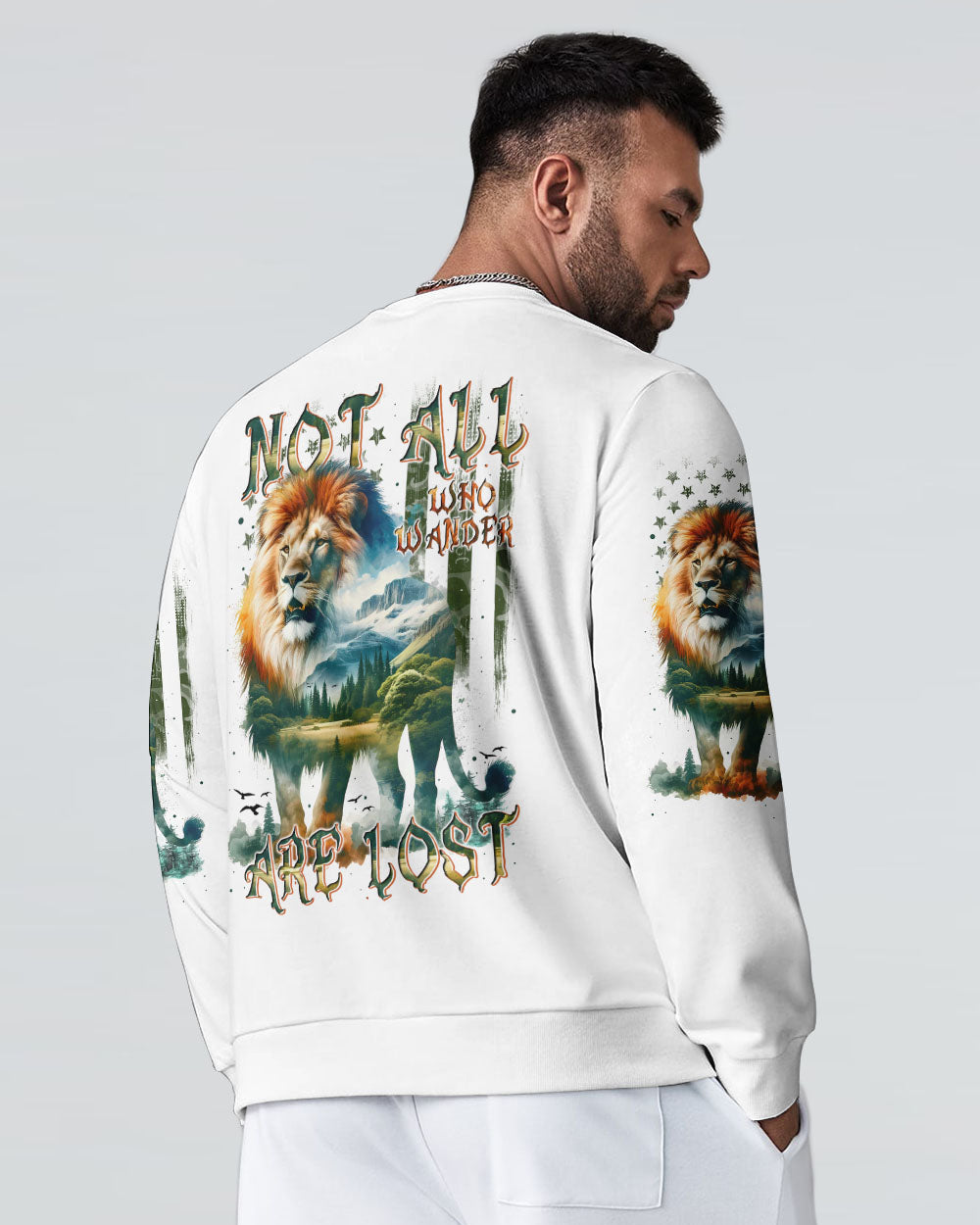 NOT ALL WHO WANDER ARE LOST LION ALL OVER PRINT - TYTM1809243