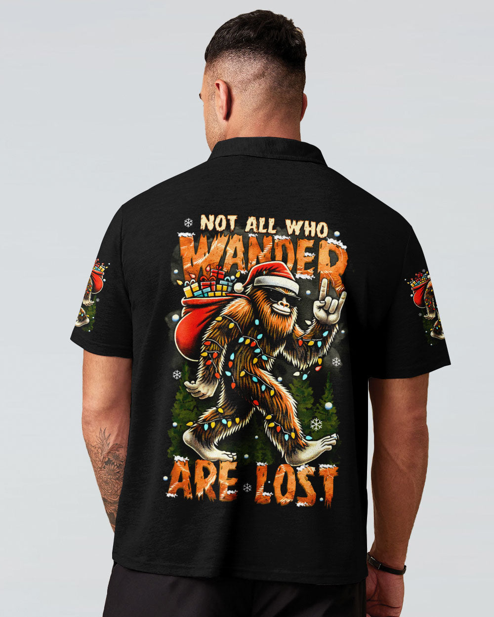 NOT ALL WHO WANDER ARE LOST BIGFOOT CHRISTMAS ALL OVER PRINT - TYTM2110241