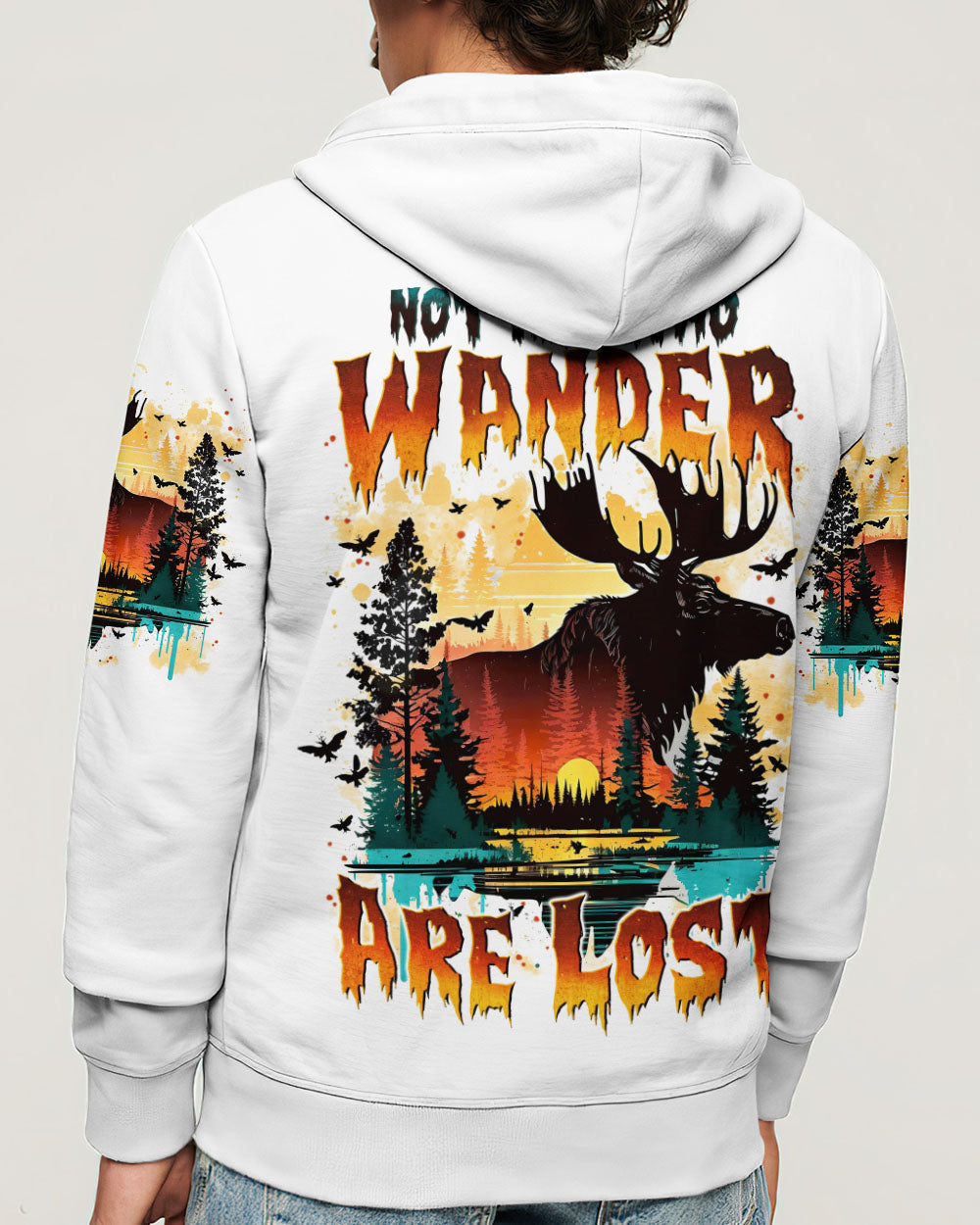 NOT ALL WHO WANDER ARE LOST MOOSE ALL OVER PRINT - TYTM23100241