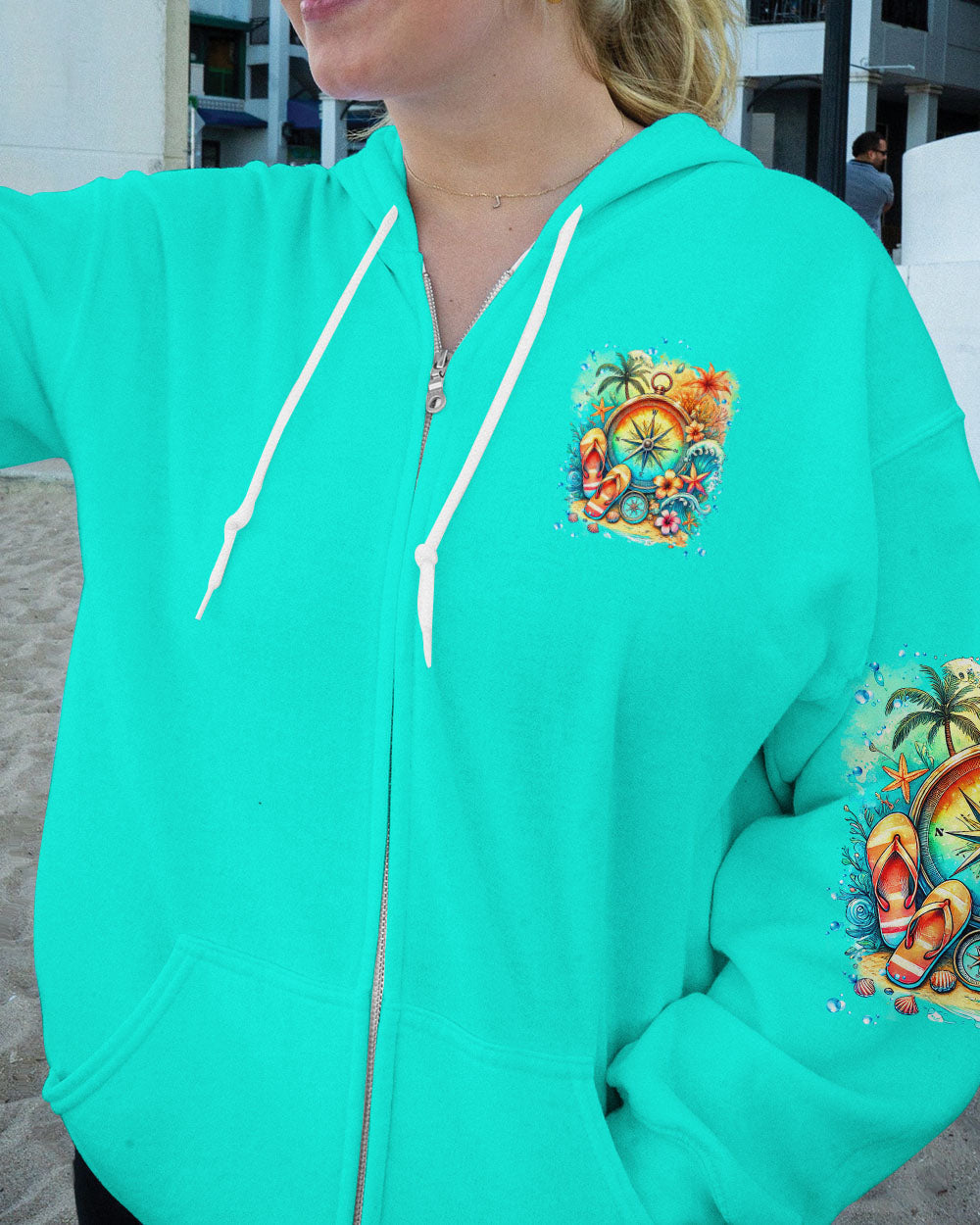 SMELL THE SEA FEEL THE BREEZE COMPASS ALL OVER PRINT - TYTM2607243
