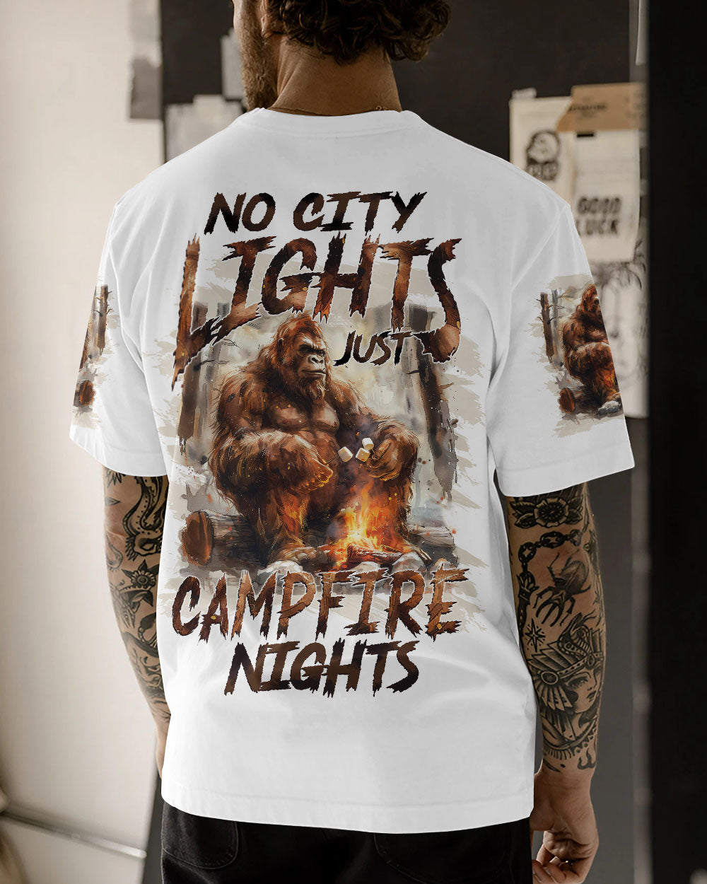 JUST CAMPFIRE NIGHTS BIGFOOT ALL OVER PRINT - TYTM2910242