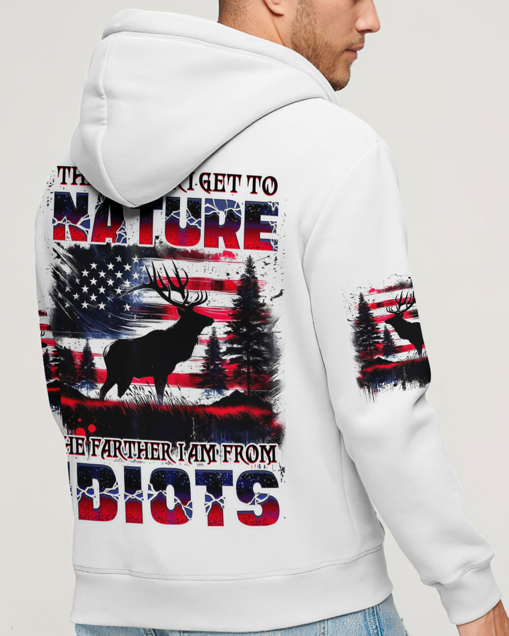 THE CLOSER I GET TO NATURE DEER ALL OVER PRINT - YHDU1511241