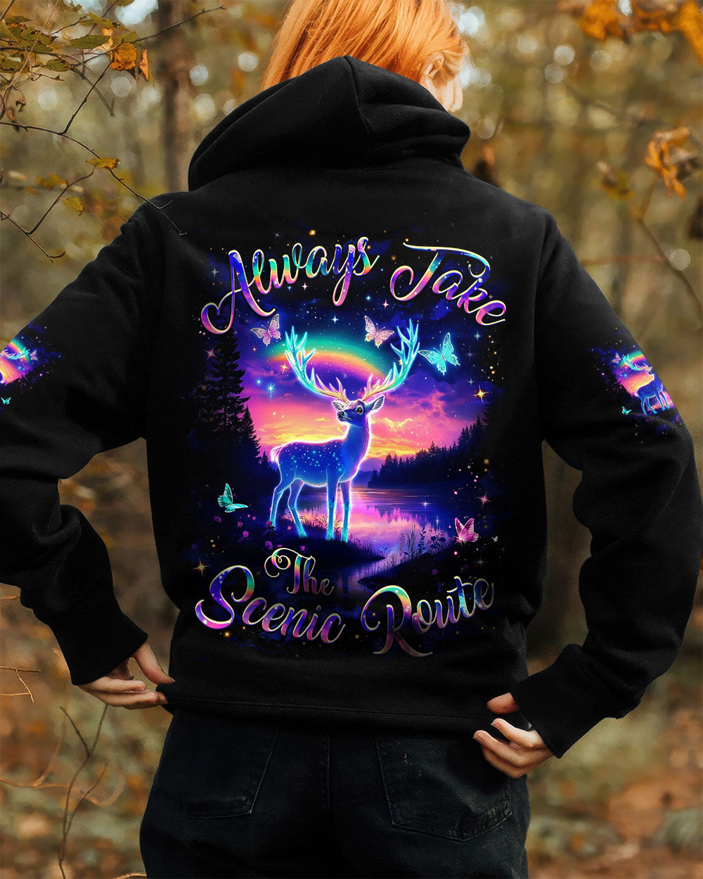 ALWAYS TAKE THE SCENIC ROUTE ALL OVER PRINT - YHHG0412252