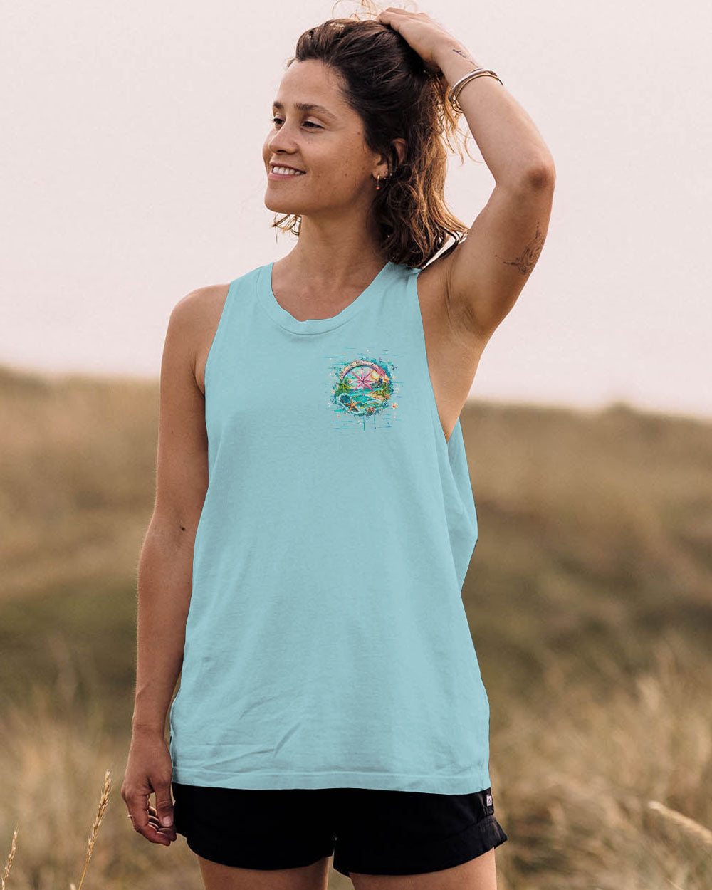 SMELL THE SEA FEEL THE BREEZE COMPASS ALL OVER PRINT - YHHG0904253