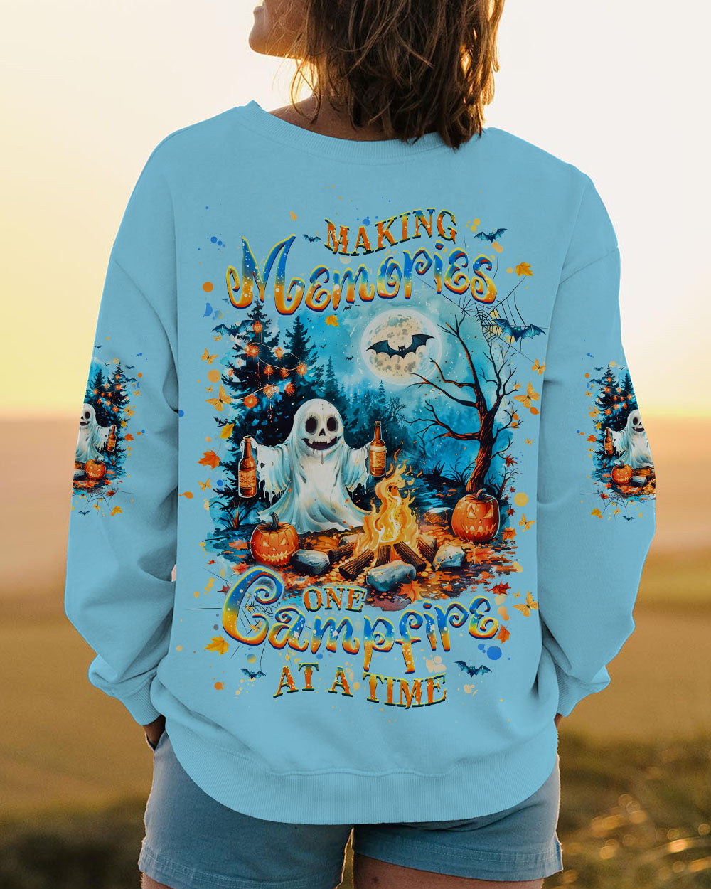 MAKING MEMORIES ONE CAMPFIRE AT A TIME HALLOWEEN ALL OVER PRINT - YHHG2108241