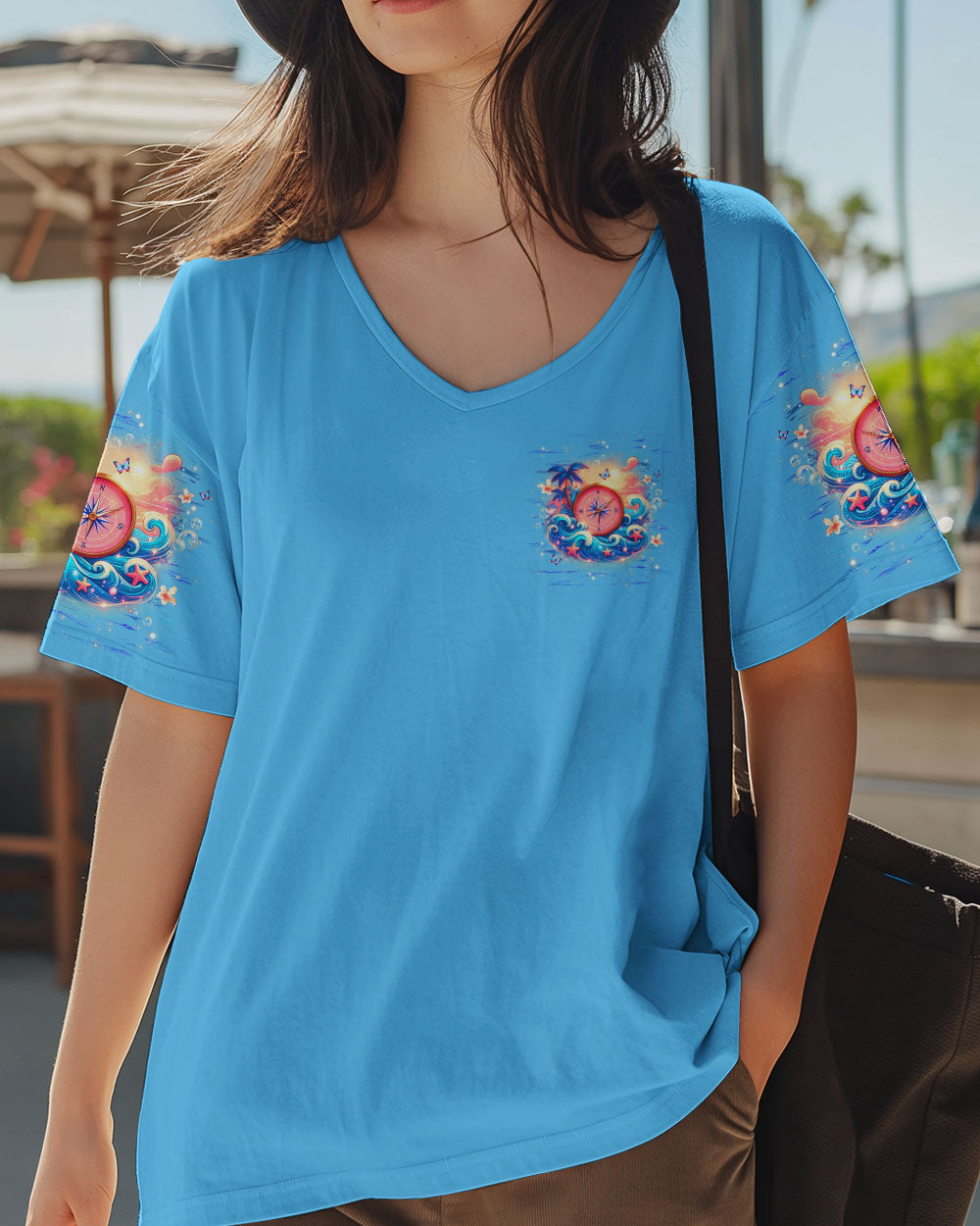 SMELL THE SEA FEEL THE BREEZE COMPASS ALL OVER PRINT - YHHG2603252