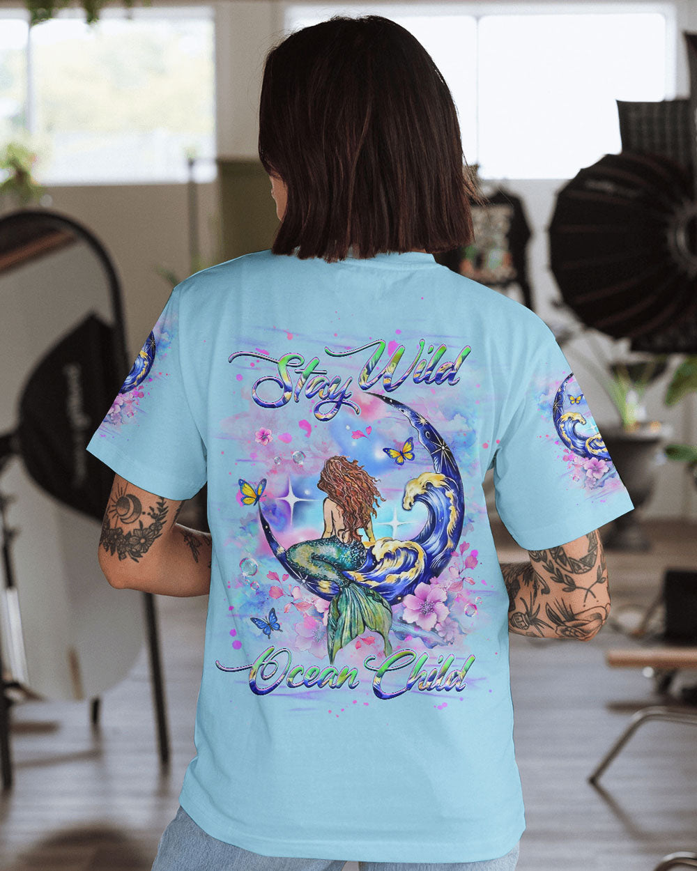 STAY WILD OCEAN CHILD MERMAID ALL OVER PRINT - YHHG2905252