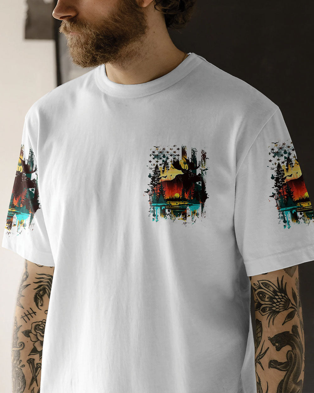 THE CLOSER I GET TO NATURE HUNTING MOOSE  ALL OVER PRINT - YHHN0212242