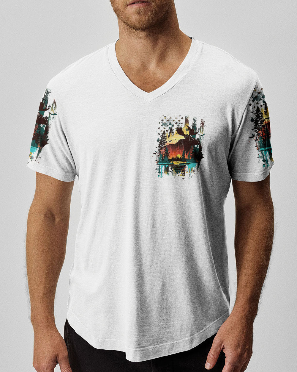 THE CLOSER I GET TO NATURE HUNTING MOOSE  ALL OVER PRINT - YHHN0212242