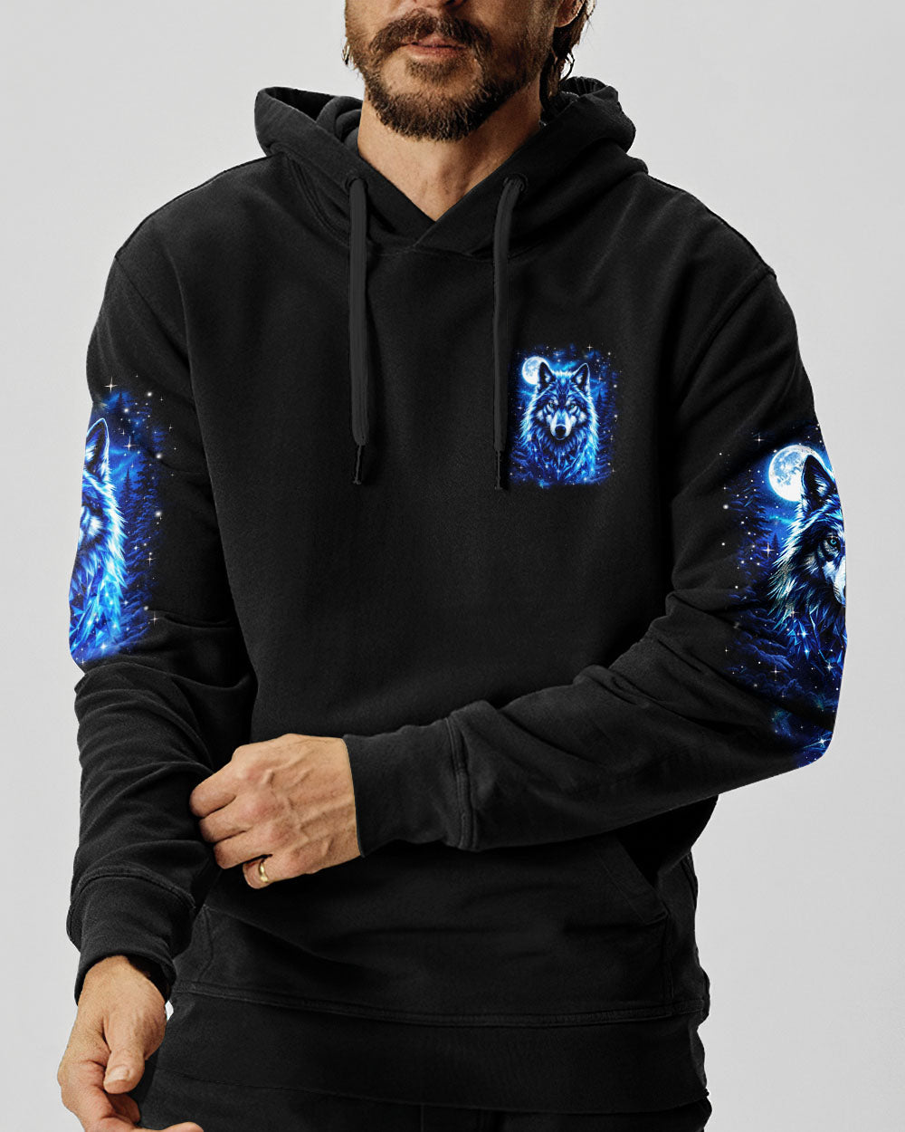 HELLO DARKNESS MY OLD FRIEND WOLF ALL OVER PRINT - YHHN0311251