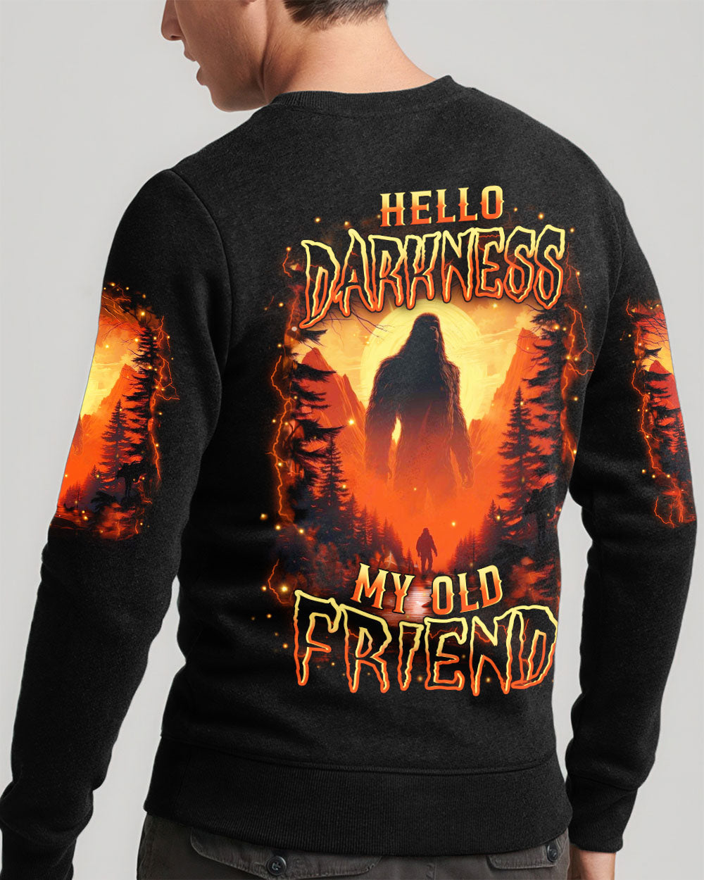 HELLO DARKNESS MY OLD FRIEND BIGFOOT ALL OVER PRINT - YHHN0312252