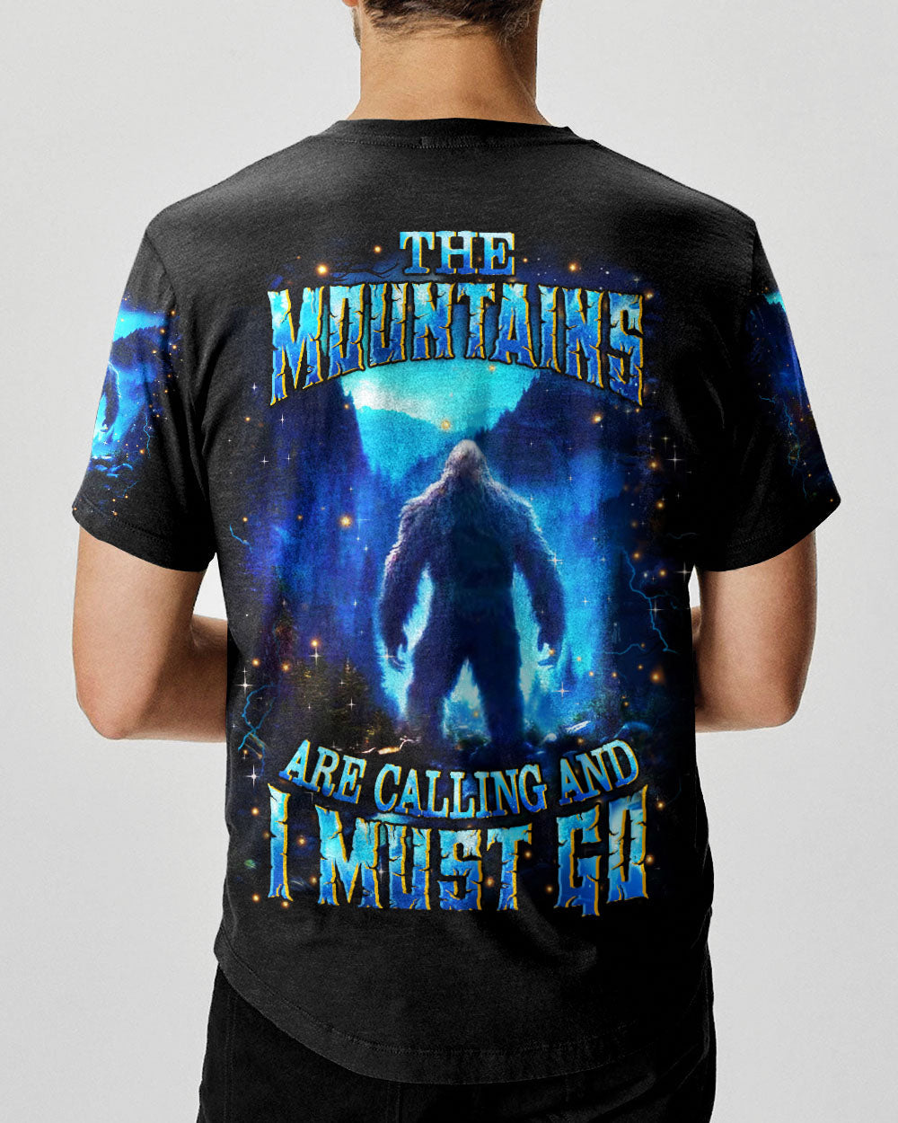 THE MOUNTAINS ARE CALLING BIGFOOT ALL OVER PRINT - YHHN0611252